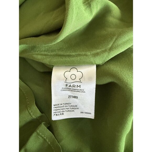 Farm Rio Long Sleeve Green Floral Dress 1X NWT Elinor Tunic Ruffle Short Flowy - Picture 11 of 15